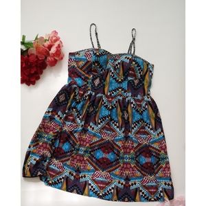 Xhilaration Patterned Bohemian Casual Dress XL NWT
